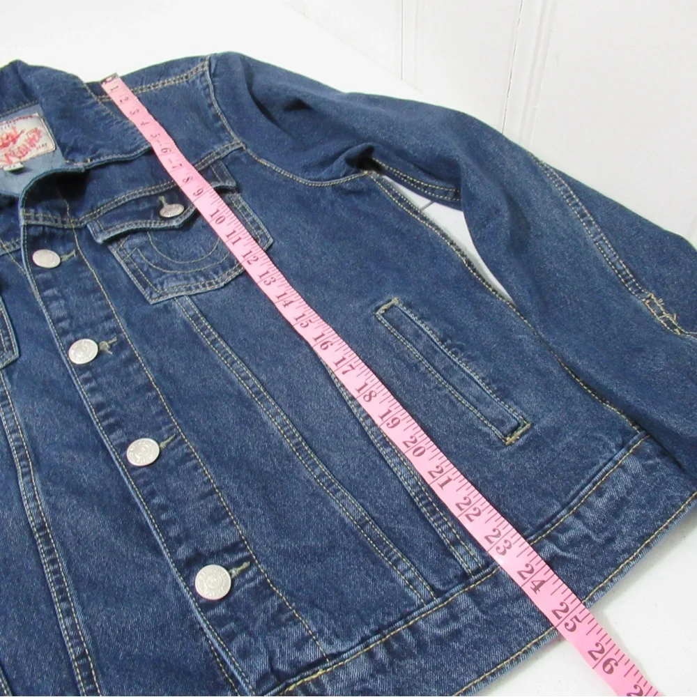 True Religion Jesse SN Trucker Denim Jacket Size Small